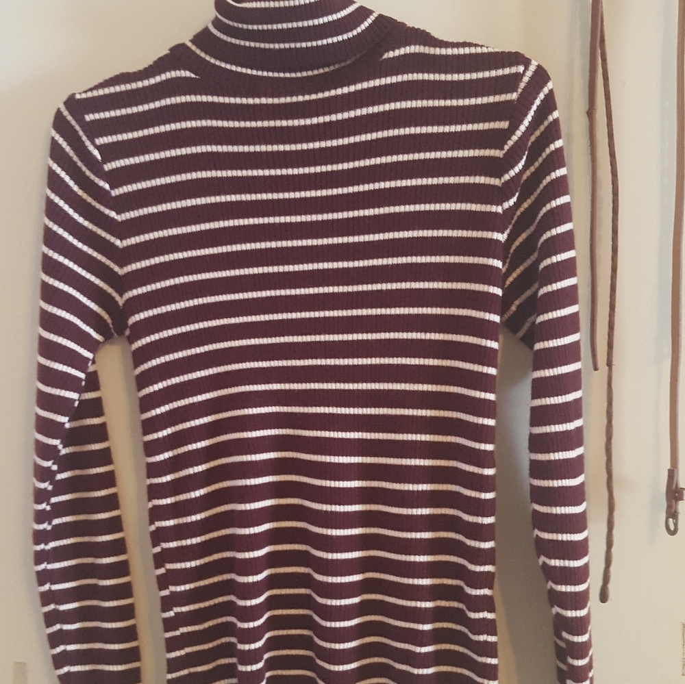 SOLD Stripped Turtleneck